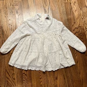 Free People Lace Cut Out Turtleneck